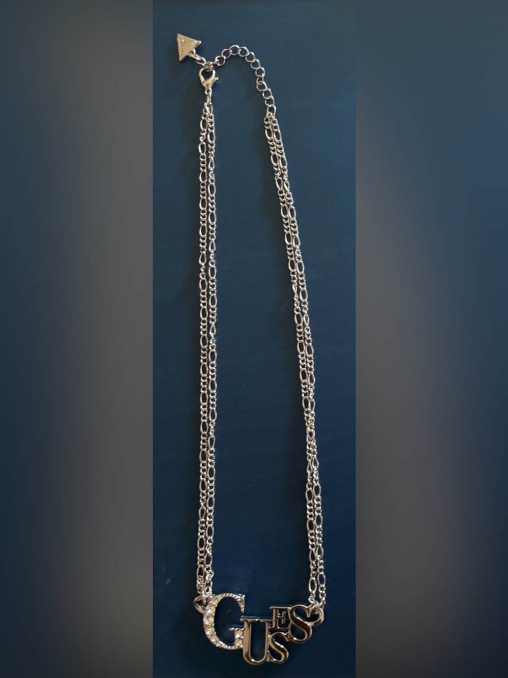 NWT SILVER -Tone 'GUESS' Letter Pendant Necklace - Women's Accessories
